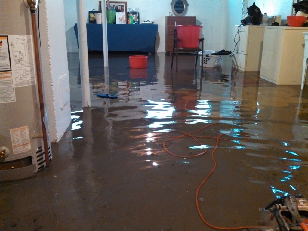 natural disasters, basement flood